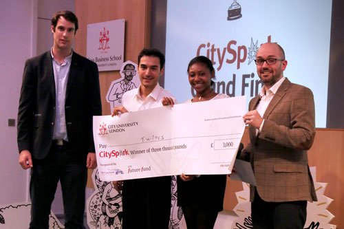 City Spark Twipes accept their award